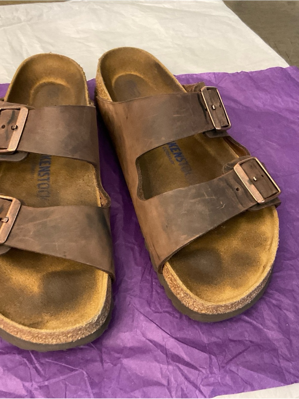 BIRKENSTOCK Arizona Soft Footbed Oiled Leather Habana Brown EUR 41 US W 10 M 8 - Picture 2 of 13